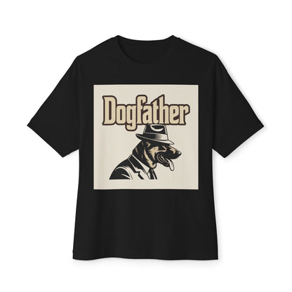 Dogfather Graphic Tee, Funny Dog Lover Gift, Unisex Boxy T-Shirt, Pet Owner Apparel, Perfect for Birthdays and Dog Events