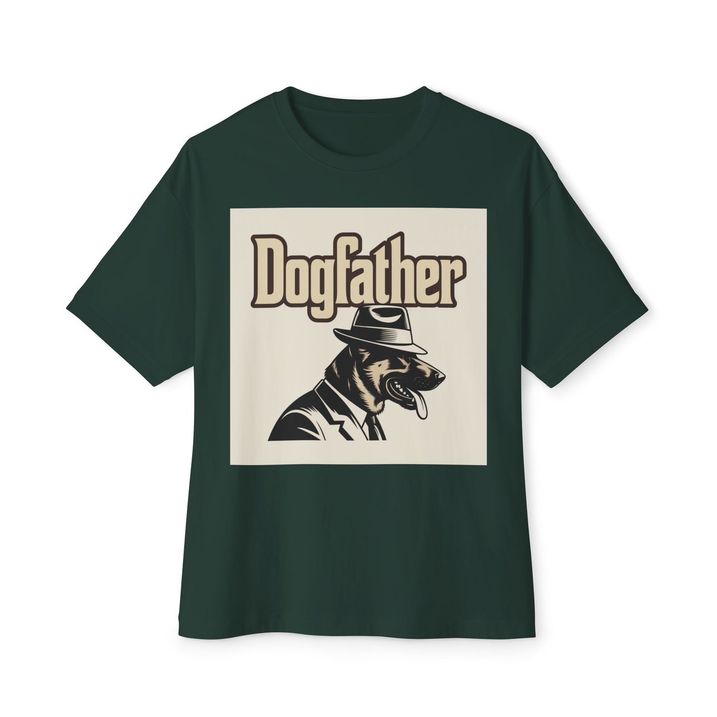 Dogfather Graphic Tee, Funny Dog Lover Gift, Unisex Boxy T-Shirt, Pet Owner Apparel, Perfect for Birthdays and Dog Events