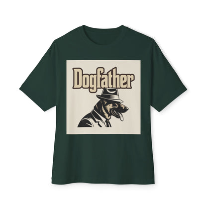 Dogfather Graphic Tee, Funny Dog Lover Gift, Unisex Boxy T-Shirt, Pet Owner Apparel, Perfect for Birthdays and Dog Events