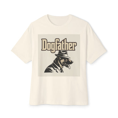 Dogfather Graphic Tee, Funny Dog Lover Gift, Unisex Boxy T-Shirt, Pet Owner Apparel, Perfect for Birthdays and Dog Events