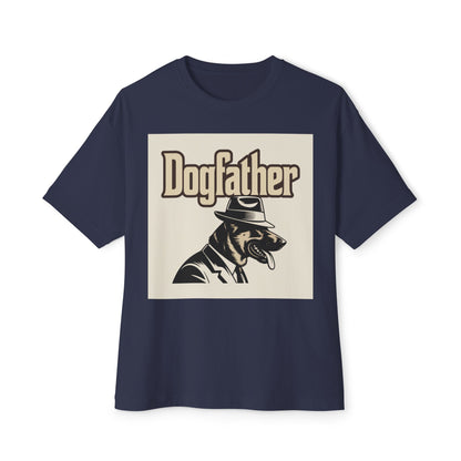 Dogfather Graphic Tee, Funny Dog Lover Gift, Unisex Boxy T-Shirt, Pet Owner Apparel, Perfect for Birthdays and Dog Events