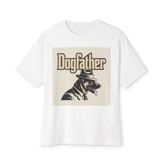 Dogfather Graphic Tee, Funny Dog Lover Gift, Unisex Boxy T-Shirt, Pet Owner Apparel, Perfect for Birthdays and Dog Events