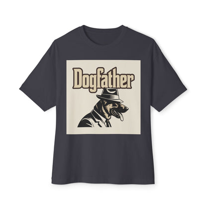 Dogfather Graphic Tee, Funny Dog Lover Gift, Unisex Boxy T-Shirt, Pet Owner Apparel, Perfect for Birthdays and Dog Events