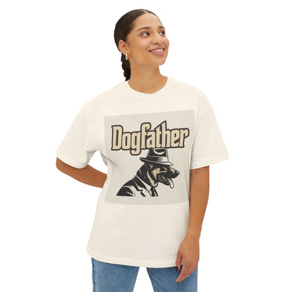Dogfather Graphic Tee, Funny Dog Lover Gift, Unisex Boxy T-Shirt, Pet Owner Apparel, Perfect for Birthdays and Dog Events
