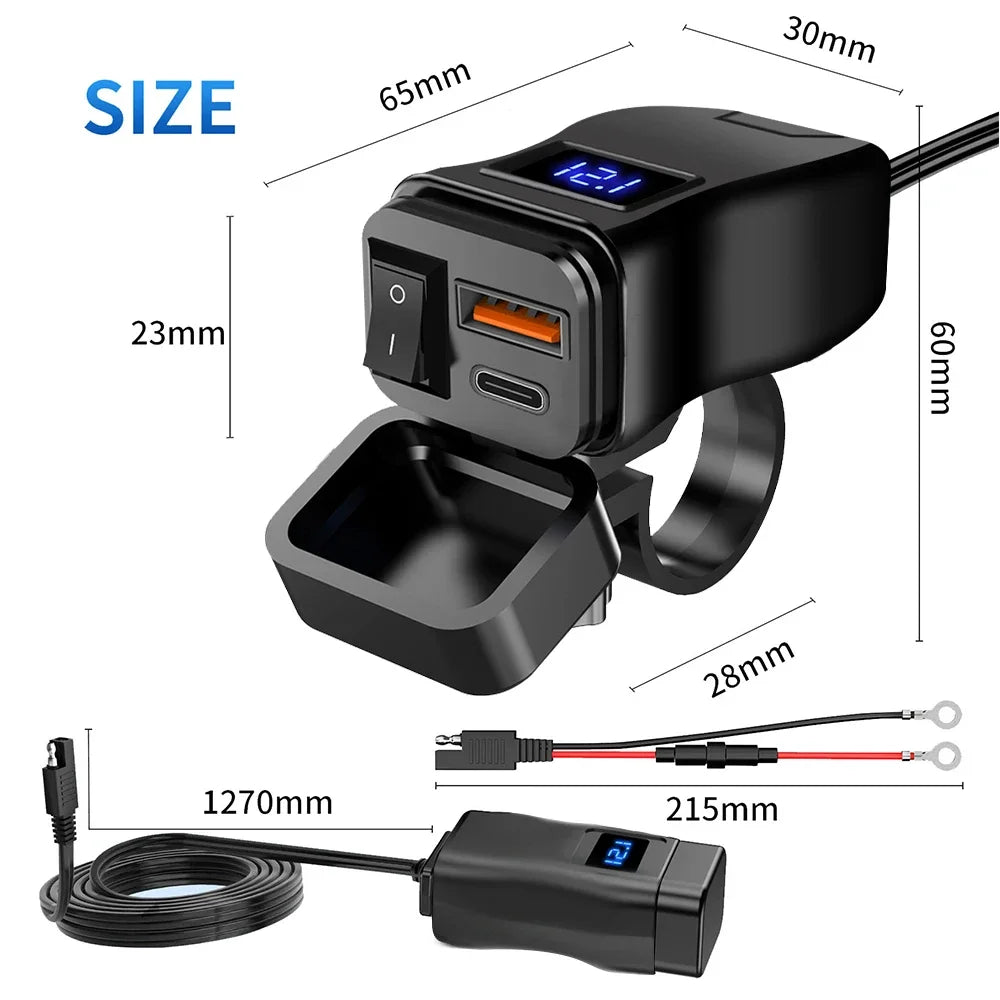 Motorcycle USB Fast Charger