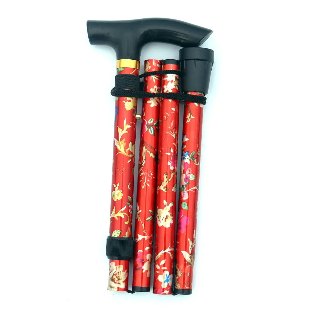 Foldable Adjustable Walking Cane with T Handle