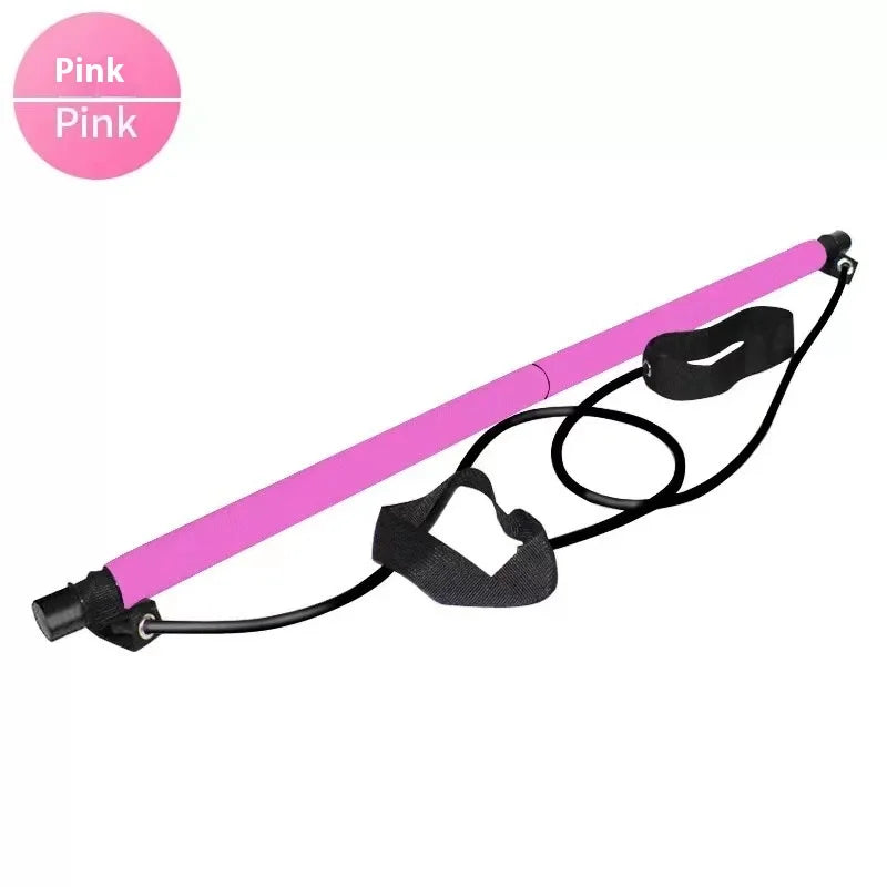Pilates Bar Kit with Resistance Bands for Home Workouts