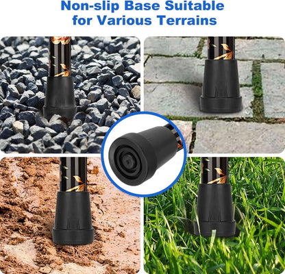 Foldable Adjustable Walking Cane with T Handle