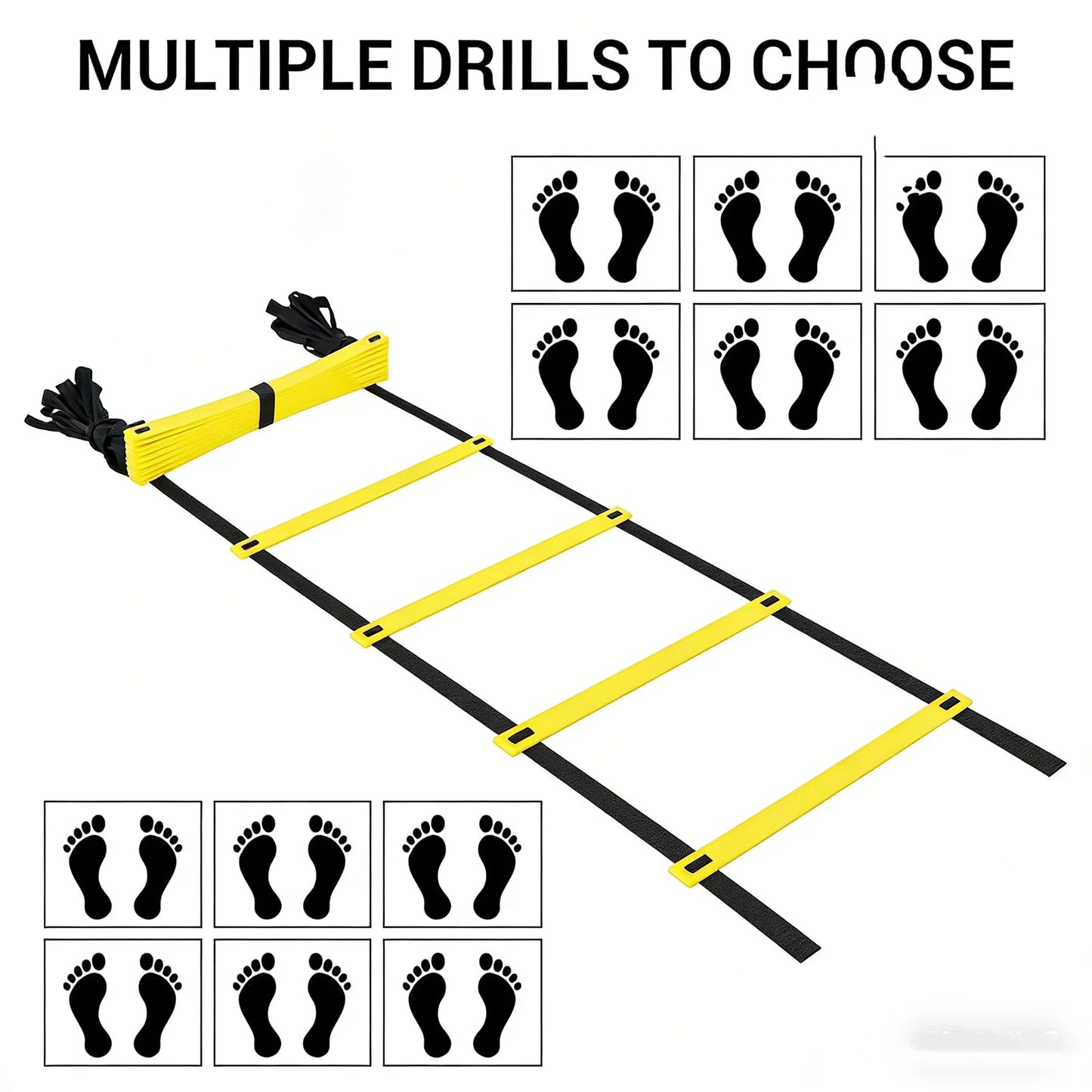 Adjustable Speed & Agility Training Ladder Set