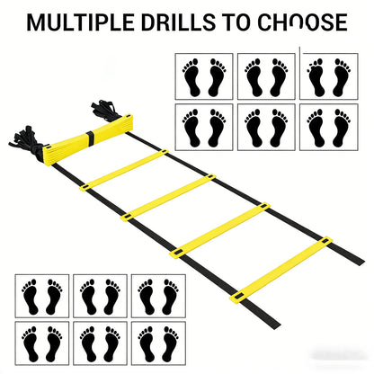 Adjustable Speed & Agility Training Ladder Set