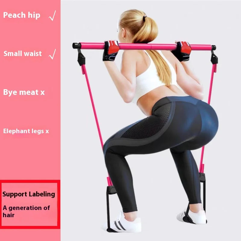 Pilates Bar Kit with Resistance Bands for Home Workouts