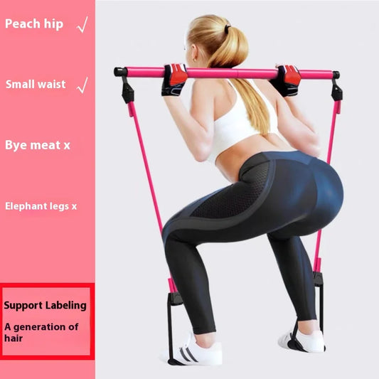 Pilates Bar Kit with Resistance Bands for Home Workouts