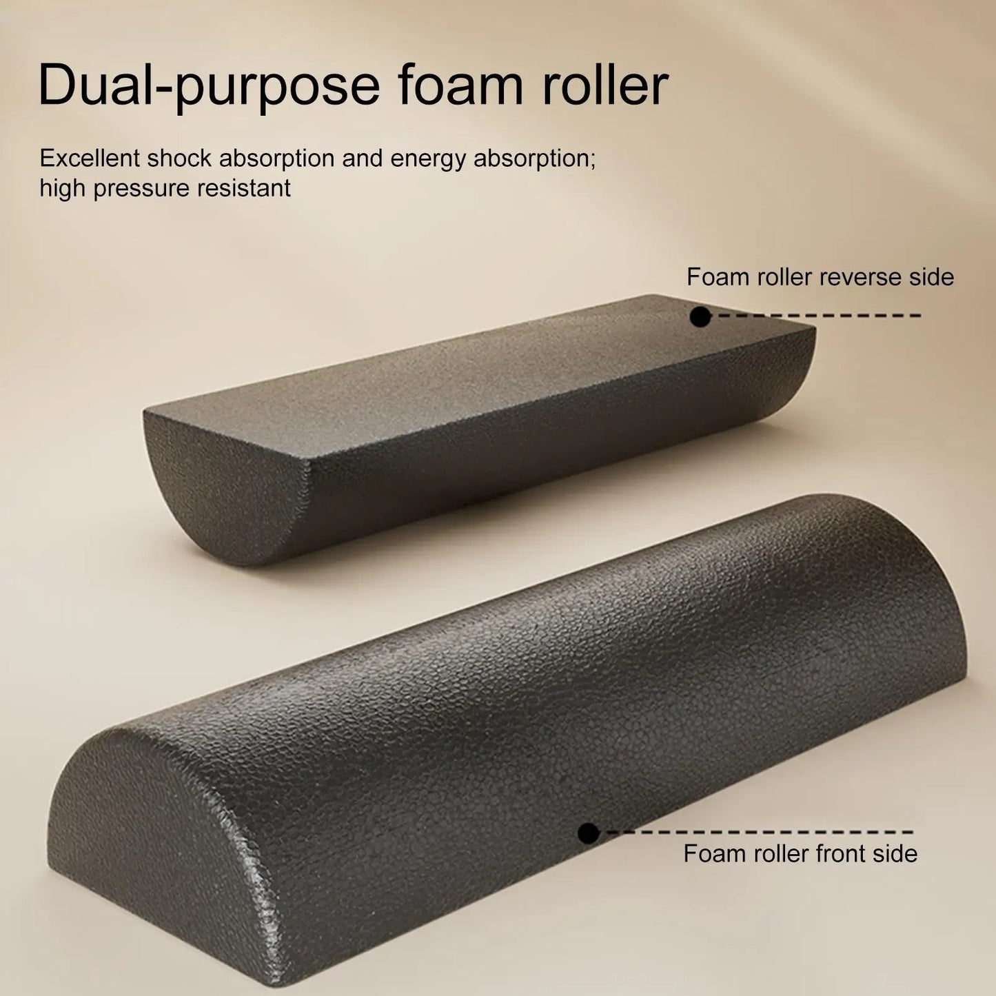 Half Round Yoga Foam Roller – Muscle Massage & Balance Tool
