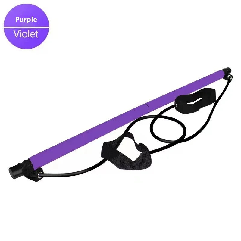 Pilates Bar Kit with Resistance Bands for Home Workouts