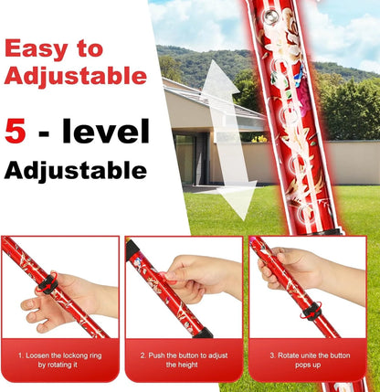 Foldable Adjustable Walking Cane with T Handle