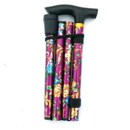 Foldable Adjustable Walking Cane with T Handle