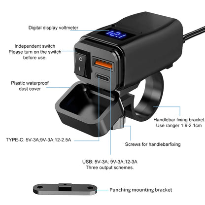 Motorcycle USB Fast Charger