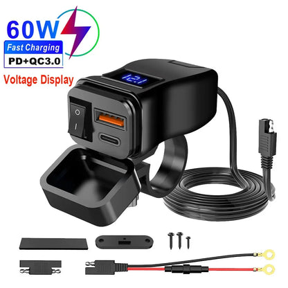 Motorcycle USB Fast Charger