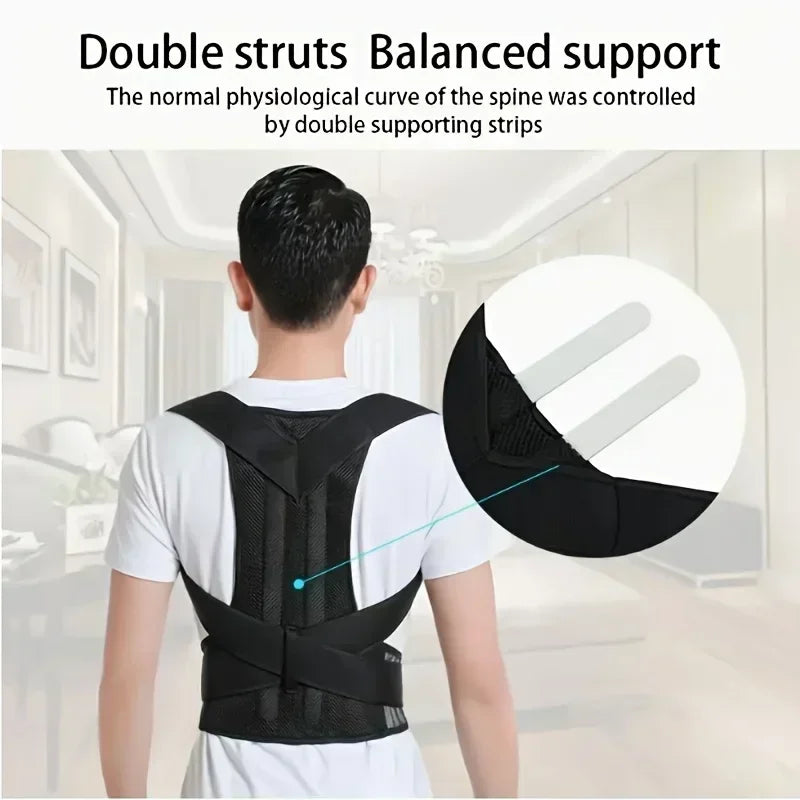 Adjustable Posture Corrector Back Brace for Men & Women