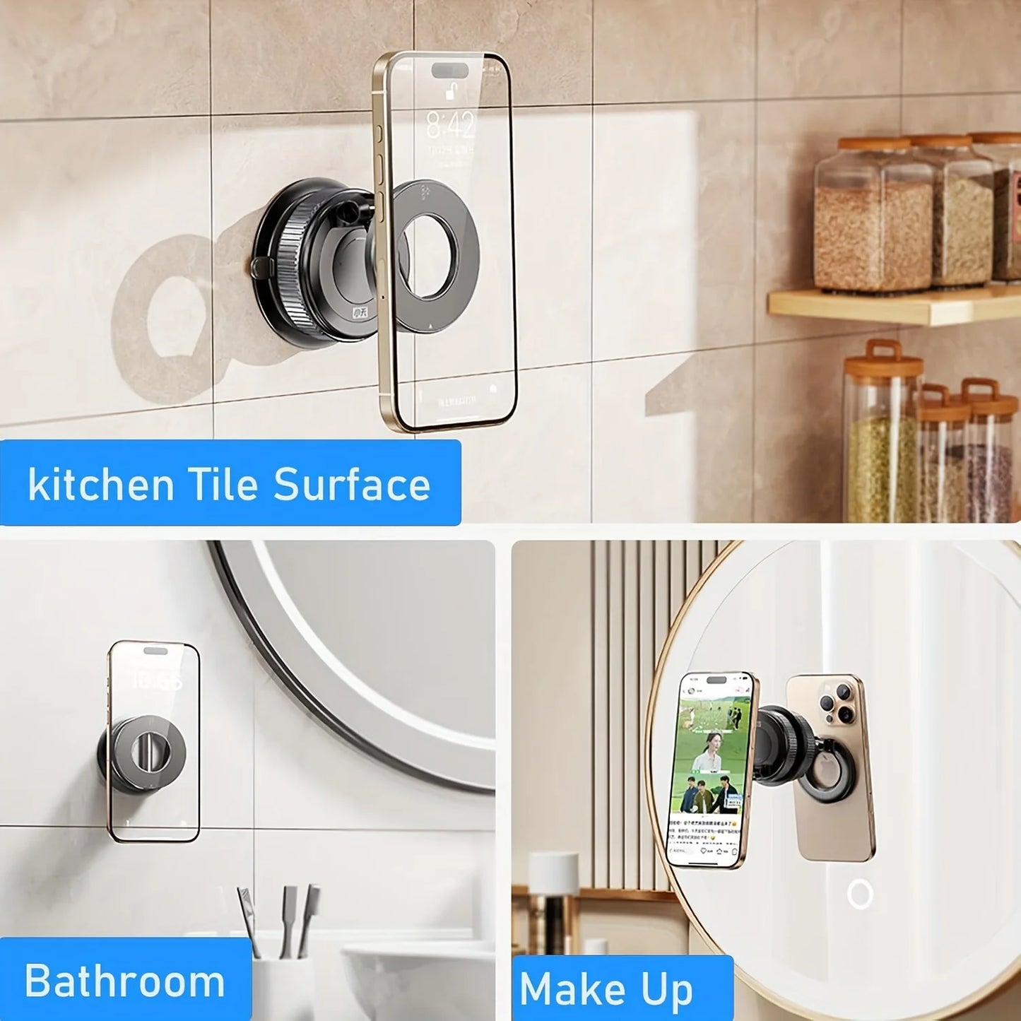 Magnetic Vacuum Phone Mount