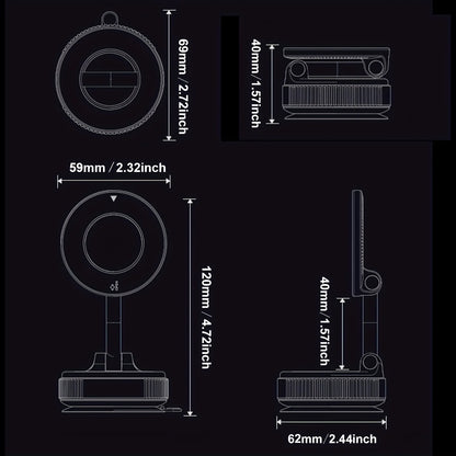 Magnetic Vacuum Phone Mount