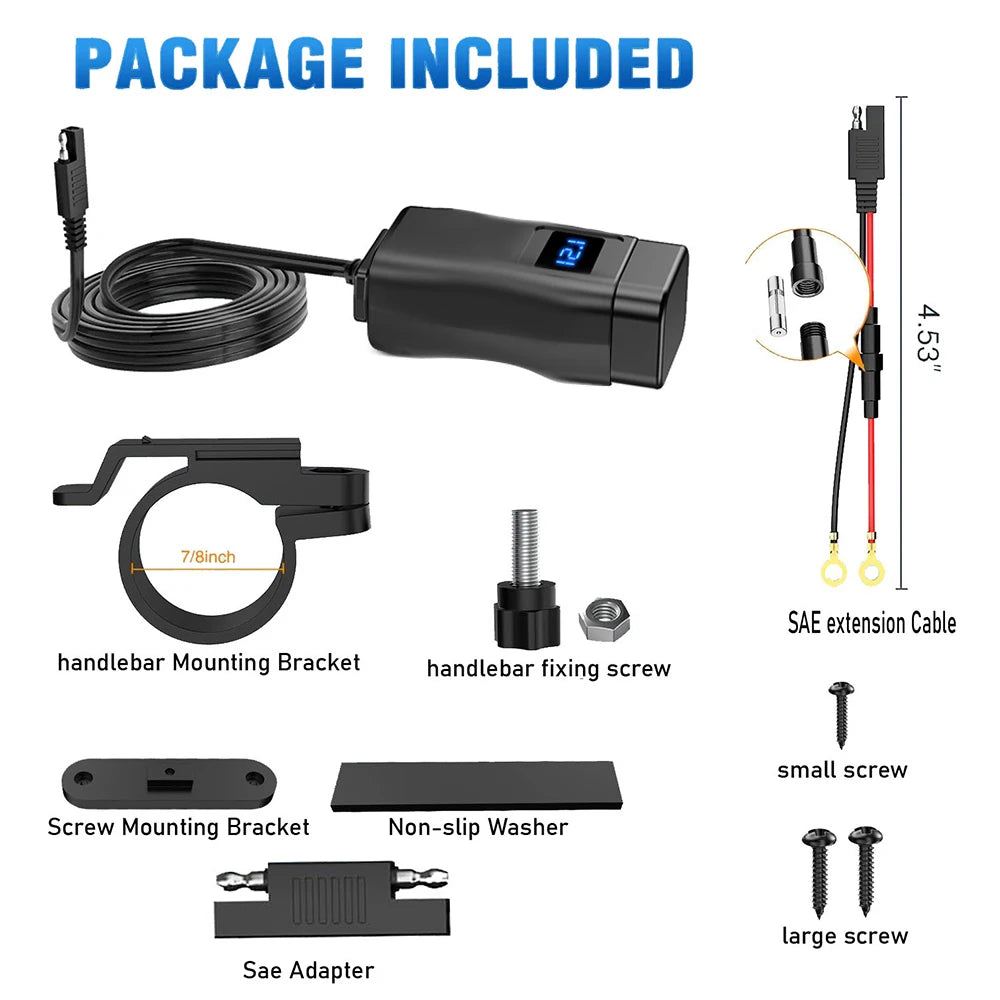 Motorcycle USB Fast Charger