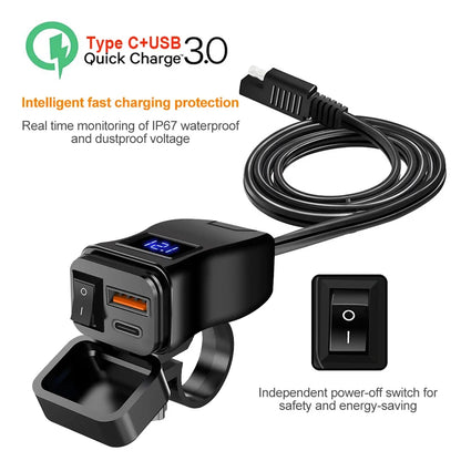 Motorcycle USB Fast Charger