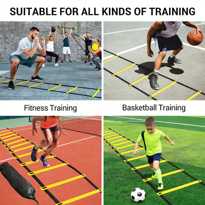 Adjustable Speed & Agility Training Ladder Set