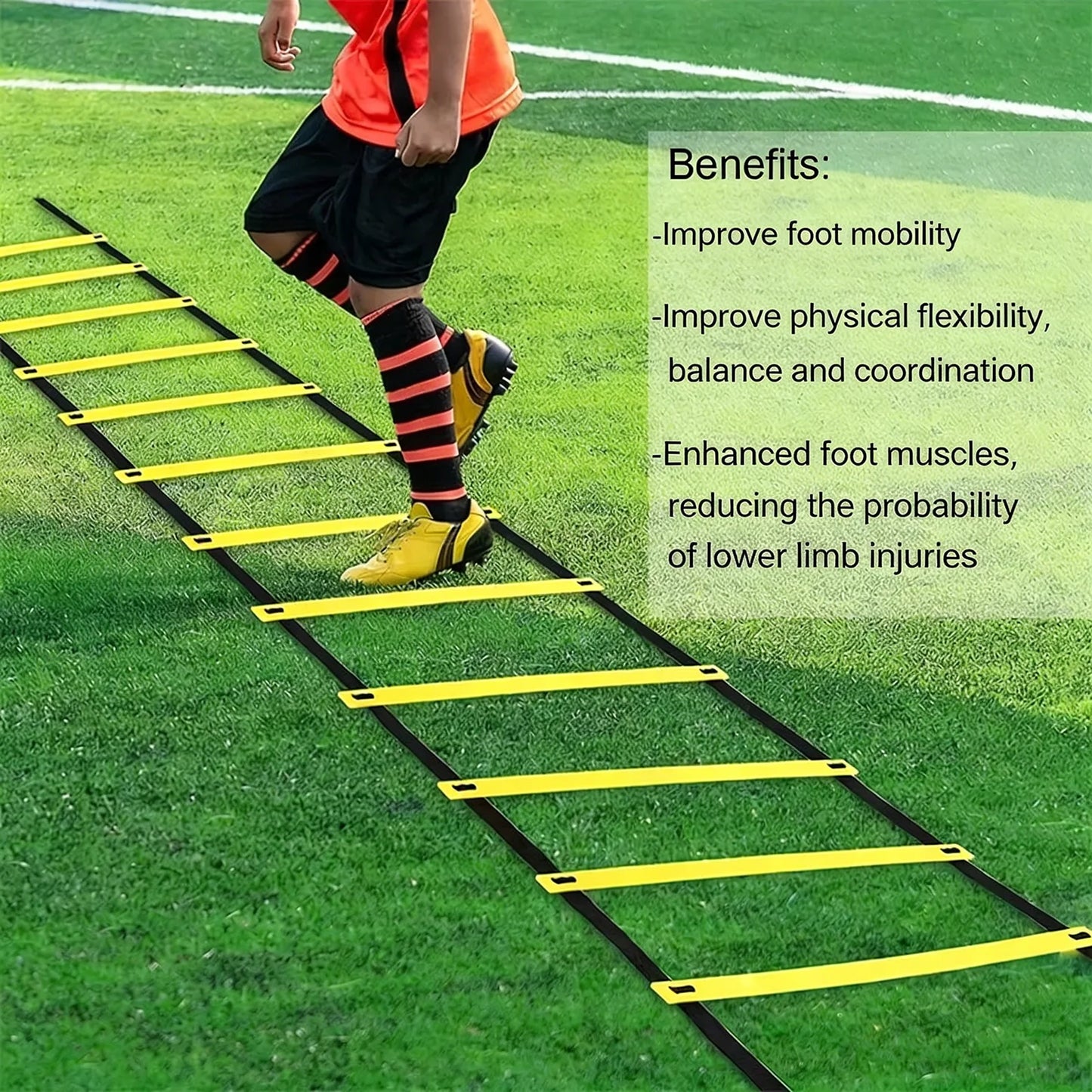 Adjustable Speed & Agility Training Ladder Set
