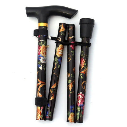 Foldable Adjustable Walking Cane with T Handle